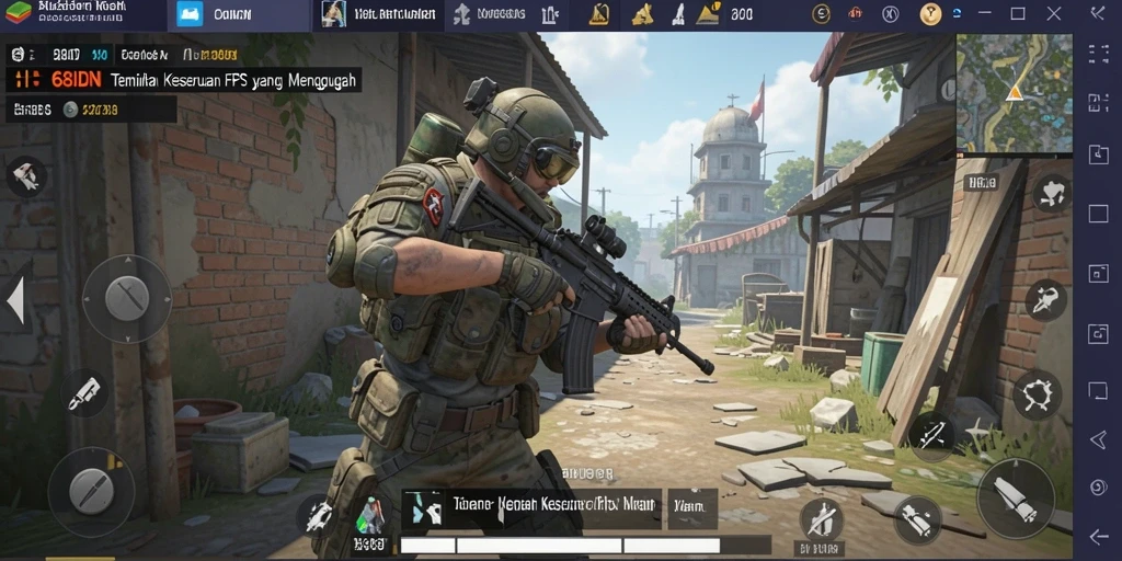 Tangkapan layar menampilkan pertempuran intens dalam 68IDN, menunjukkan aksi FPS yang mendebarkan.