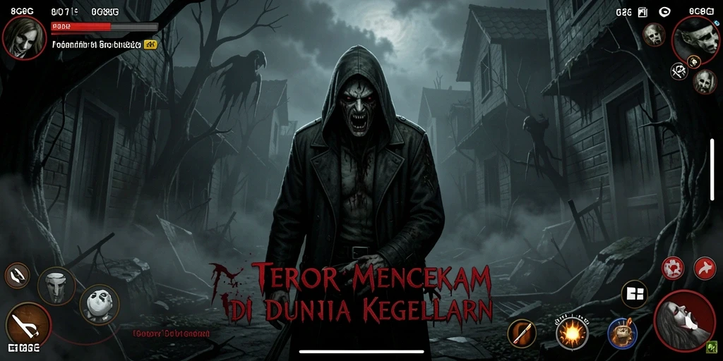 Screenshot gameplay dari 8G8G menampilkan suasana Horror yang mencekam.