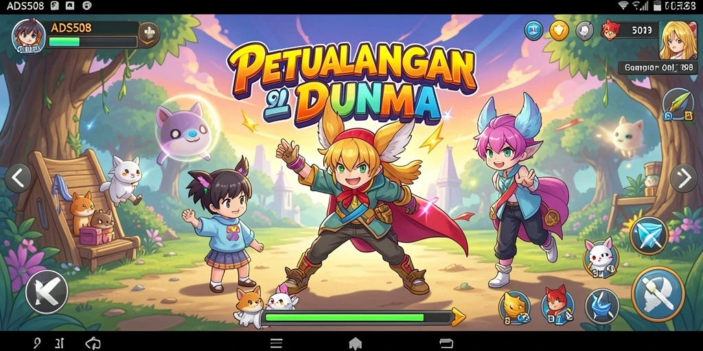 Gameplay menarik dengan karakter anime yang menawan.