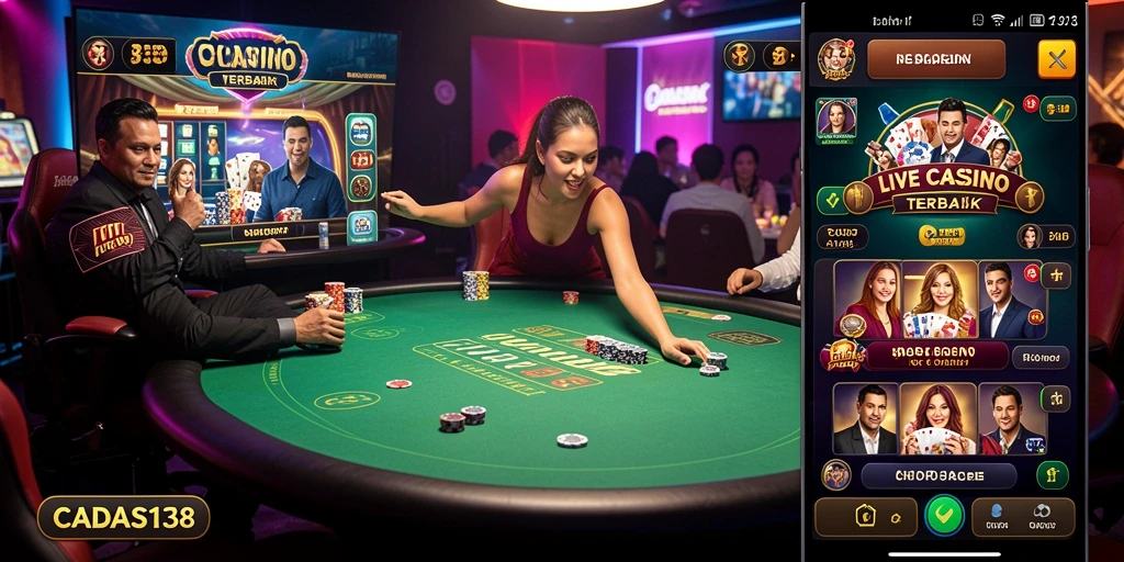 Tampilan interaksi dealer langsung di CADAS138 sebagai Live Casino.
