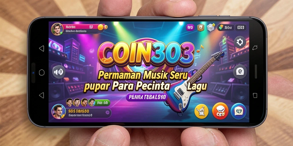Screenshot gameplay COIN303 dengan pengguna menikmati pengalaman musik.