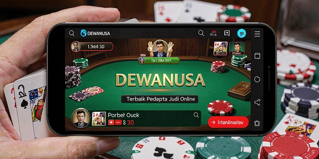 Screenshot DEWANUSA menampilkan gameplay Poker yang menarik dan interaktif.