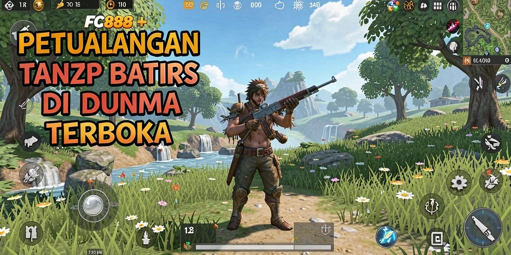 Screenshot gameplay yang menampilkan dunia terbuka yang luas dan menakjubkan.