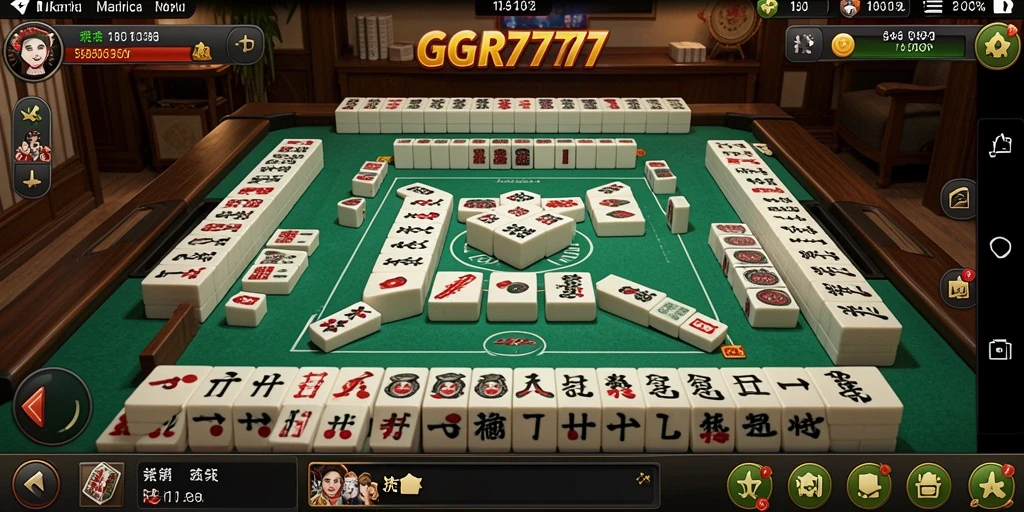 Screenshot GGR7777 menampilkan permainan Mahjong yang menegangkan dan penuh strategi.
