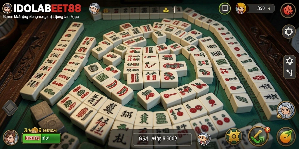 Tampilan gameplay seru di IDOLABET88 dengan grafis Mahjong yang indah.