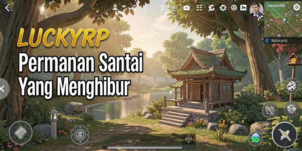 Tampilan gameplay LUCKYRP yang penuh warna dan menarik.