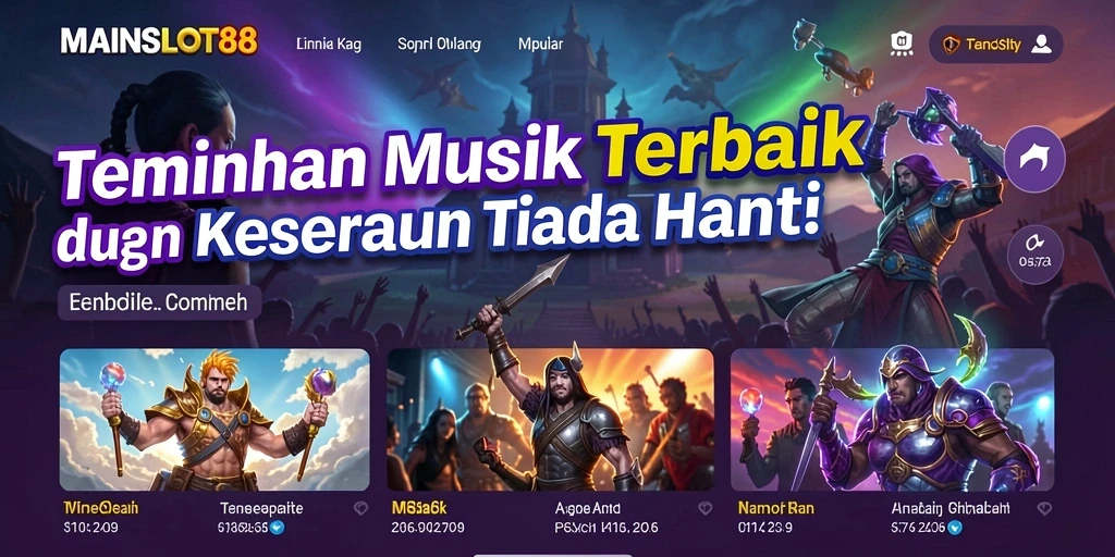 Screenshot MAINSLOT88 menunjukkan pemain menikmati gameplay musik yang seru.