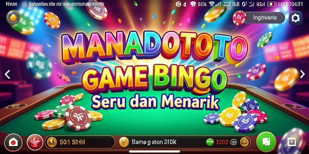 Tampilan gameplay seru di MANADOTOTO dengan banyak pemain bingo.