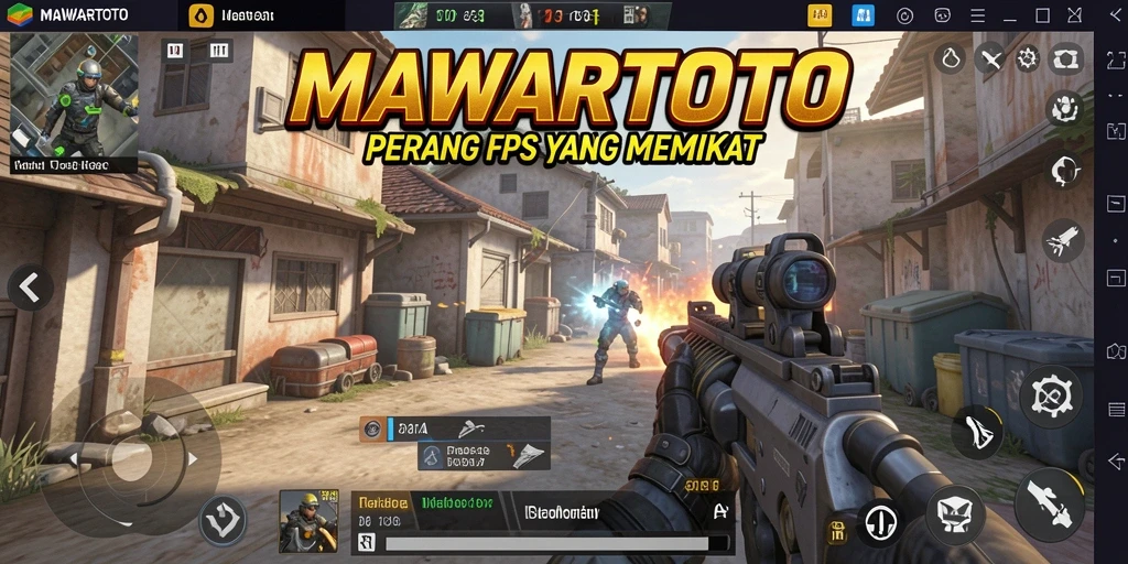 Tampilan aksi mendebarkan dalam gameplay MAWARTOTO.