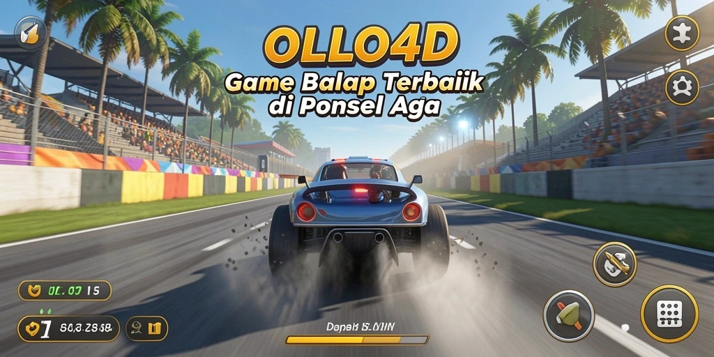 Gameplay seru dari OLLO4D di lintasan balap.