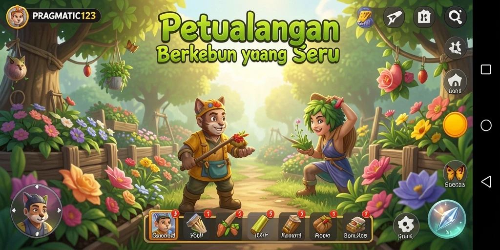 Tampilan gameplay Farming yang menarik dan penuh warna dalam PRAGMATIC123.