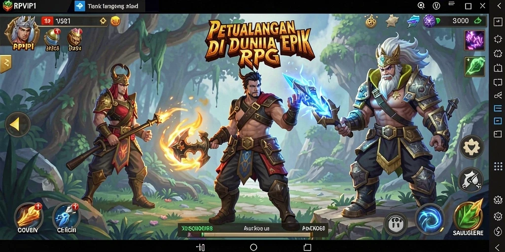 Screenshot RPVIP1 menampilkan pengalaman gameplay RPG yang seru.