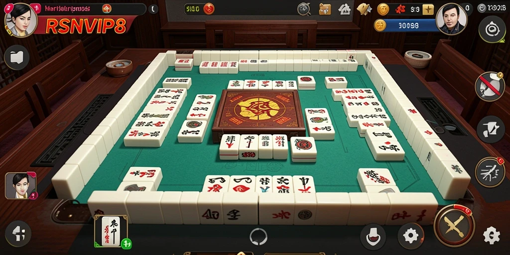 Tampilan gameplay <strong>RSNVIP8</strong> yang mendebarkan dalam permainan Mahjong.