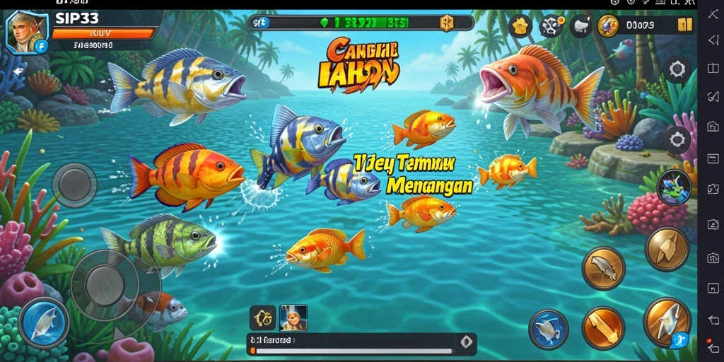 Tampilan gameplay SIP33 yang seru dan menegangkan saat menembak ikan.