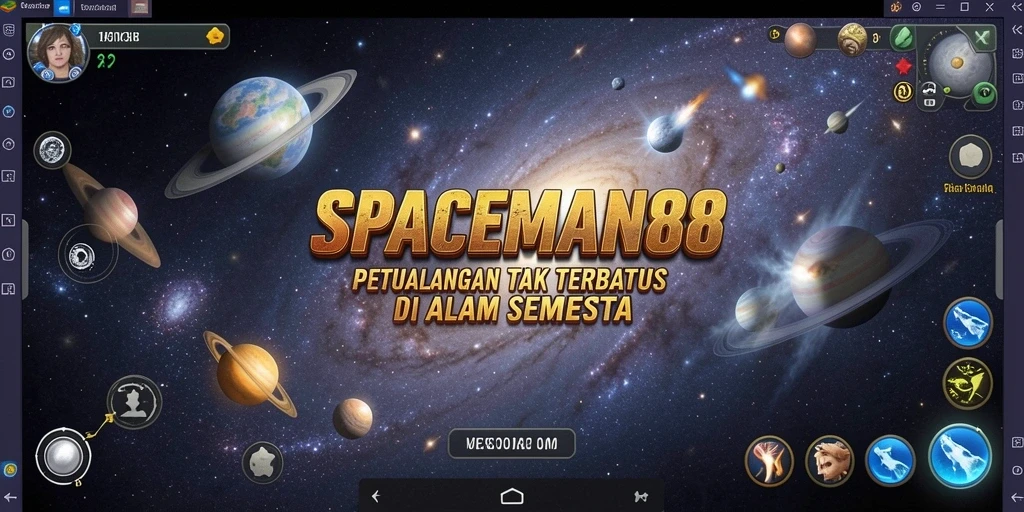 Tampilan gameplay luar angkasa yang menakjubkan di SPACEMAN88.