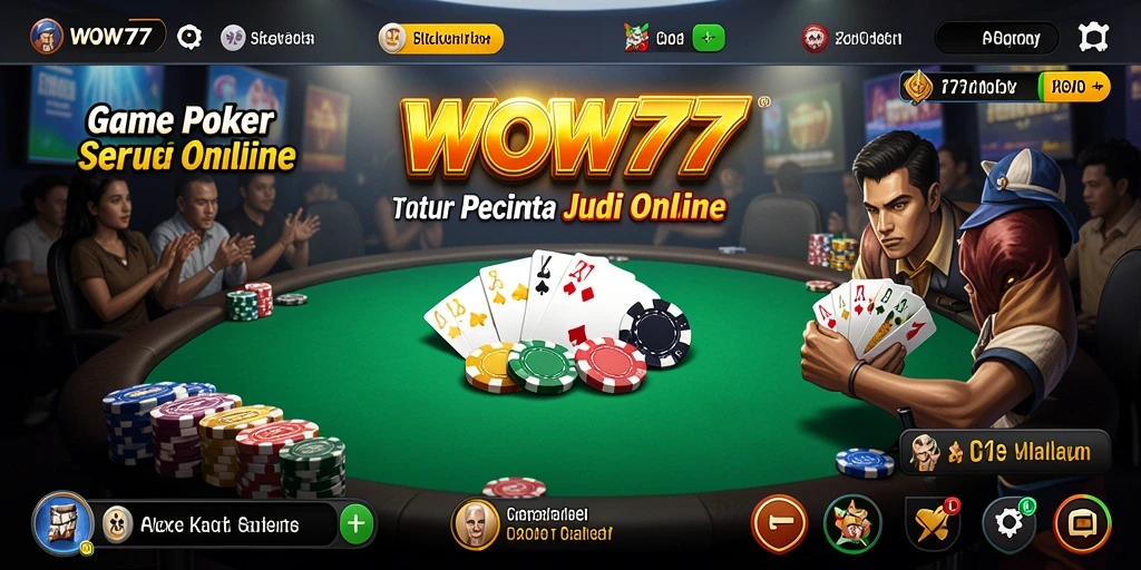 Tampilan gameplay WOW77 yang seru dan menegangkan dalam permainan Poker.
